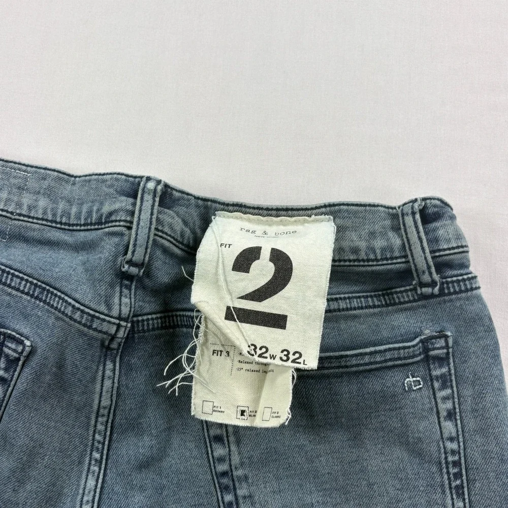 Rag and Bone Jeans Mens 32x32 Blue Fit 2 Slim Tapered Denim